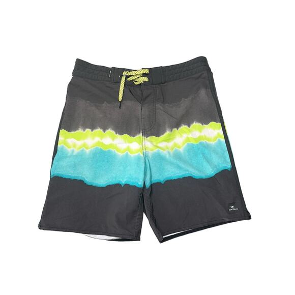 Rip Curl Mirage Ultimate Stretch board shorts black blue green size 28 - Picture 1 of 4